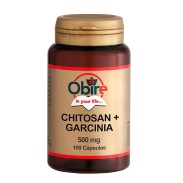 Vista principal del chitosan y Garcinia 500 mg 100 cápsulas Obire en stock