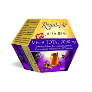Vista delantera del jalea Real Royal Vit Mega Total 2000mg 20 viales Dielisa en stock