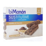 Barritas de cereales al chocolate (caja 8uds.) Bimanán