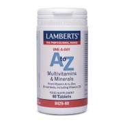 Vista frontal del a to Z - Multivitaminas y Minerales 60 tabletas Lamberts en stock