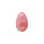 Vista principal del huevo yoni mediano de cuarzo rosa Vives de la cortada
