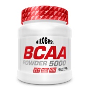 Vista frontal del bCAA 5000 Powder (sabor cola) 300gr VitOBest en stock