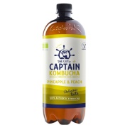 Kombucha sabor piña y melocoton bio 1 litro Captain