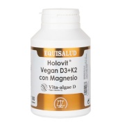 Holovit vegan d3+k2 con magnesio 180 cáps de 620 mg.