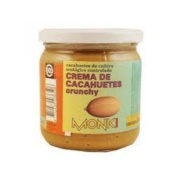Vista principal del crema de cacahuetes crujiente 330 gr bio Monki en stock