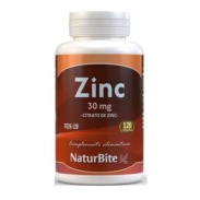 Citrato de zinc 30 mg 120 cáps Naturbite