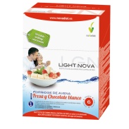 Light nova porridge fresa Y chocolate blanco 6 sobres de 35 g. Novadiet