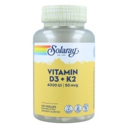 Vitamina D3 y K2 120 cáps Solaray