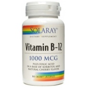 Vitamina B12 + acido fólico mcg 90 compr subli. Solaray