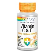 Vitamin C1000 mg & D3 2000 UI 60 vegcáps Solaray