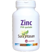 Zinc pvh quelado 25mg  100 cáps Suravitasan